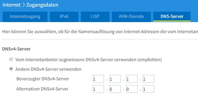 fritzbox dns cloudflare