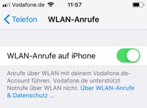 WLAN Anrufe aktivieren iPhone